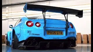 [4K] Blue Baby LBWK GT-R R35 | ARMYTRIX GTR Valvetronic Exhaust | TOYO TIRES | AIRREX