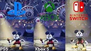 Disney Epic Mickey: Rebrushed PS5 vs Xbox vs Switch Graphics Comparison (Demo)