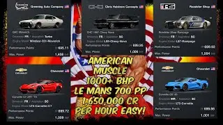 Gran Turismo 7: Le mans 700 pp🔴Amercian Muscle Cars 1000 + BHP🔴 Easy Fast Grind 1,650,000 Per Hour🔴