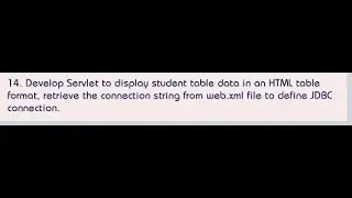 java servlet for Dispaly Database tabel Record using web.xml File