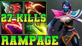 Rampage + 27 Kills TA !! Templar Assassin Dota 2 New Meta 7.37 Guide Carry Pro Gameplay Item Build
