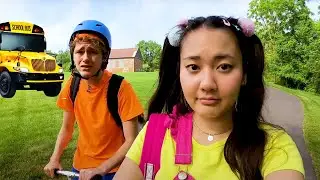 24 Hour Escape Bus Challenge at Ellie's School | Ellie Sparkles Show