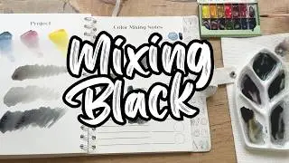 Mixing Black Color with Watercolors 🖤