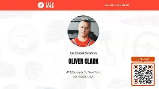 Auto Repair Services - Digital Business Card. Phone/Mobile Website