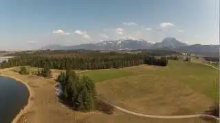 Luftaufnahme vom Hopfensee im Allgäu