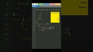 pattern printing in python | Star pattern 