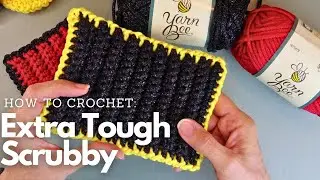 RUFF N TUFF Crochet Scrubby for the TOUGHEST JOBS| Just ONE Stitch | Beginner Friendly