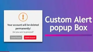 Custom Alert Popup Box Using HTML CSS & Javascript | Gscodify Technical
