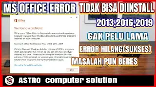 CARA MENGATASI COULDN'T INSTALL MICROSOFT OFFICE - WE FOUND A PROBLEM