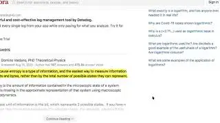 Why is Entropy Logarithmic Theory
