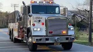 Winfield Community Volunteer Fire Department Tanker 14 Responding to an 8 Alarm Brush Fire 04/04/23