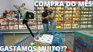 FIZEMOS A COMPRA DO MES- SERA QUE GASTAMOS MUITO?!OLHA NO QUE DEU!!!