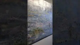 Michelle Sakhai, Affinity, 2017. Oil and metal leaf on canvas, 36 x 48 in.