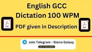 GCC English Dictation 100 WPM || English General || #gccdictations #gcc100wpm
