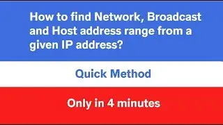 Find Network, Broadcast and Host address range