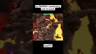 tanking a 12 HP speedy king in hardcore mode | ROBLOX Tower Defense Simulator