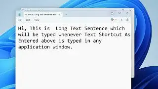 Type Short Word and Let Auto Typer Type Long Text Sentence on Windows