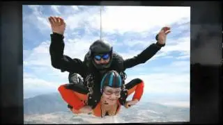 Marina's  first jump through a cloud