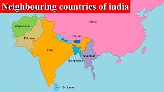 Neighbouring countries of india | educational video for kids | E-learning studio