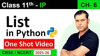 One Shot CH 06 List Manipulation in python class 11 IP (065) | S4SUREN