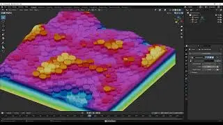 Height Landscape Visualize #blender #geometrynodes