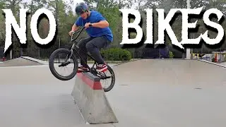 Destroying A No Bikes Skatepark With A Bike!