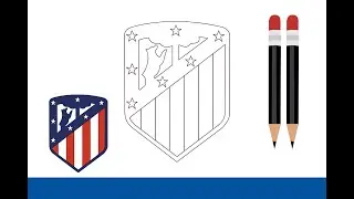 Como desenhar o escudo do Atlético de Madrid