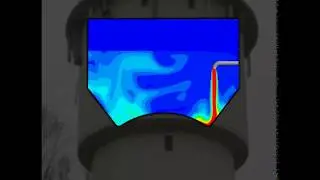 3D simulation of a water tower of 650 m³