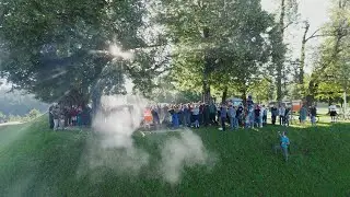 05.07.2024 - Kinderfest Zofingen - Tagwache durch Kanonenschüsse auf dem Heiternplatz.