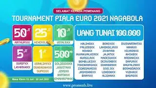 SELAMAT KEPADA PEMENANG TOURNAMENT TURNOVER PIALA EURO 2021 NAGABOLA