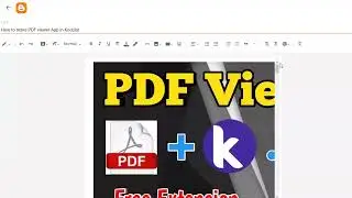 How to make PDF viewer App in Kodular