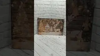 Доска разделочная стеклянная Новогодняя🎄 с оленем 🦌