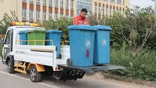 BY-L8 electric garbage truck trash bin transport vehicle