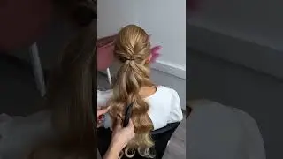Голливудский хвост на очень длинные волосы