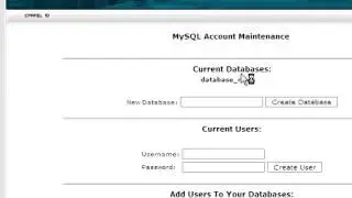 1  Create a database using cpanel