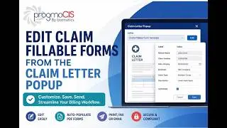 Editing Claim Fillable Forms on Claim Letter Popup