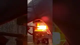Forging a blacksmith hammer - cross pein. 