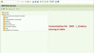 Fix error customization for   j_1iindcus missing in table