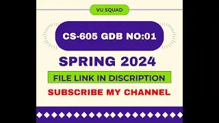 CS605 GDB NO:01 SPRING 2024