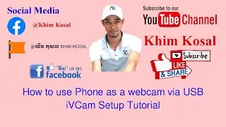 How to use Phone as a webcam via USB iVCam Setup Tutorial