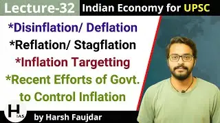 E32- Inflation, Disinflation, Deflation, Reflation, Stagflation |Nitin Singhania Indian Economy UPSC