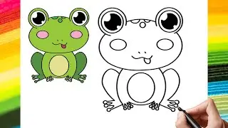 HOW TO DRAW CUTE FROG STEP BY STEP | CUTE DRAWINGS