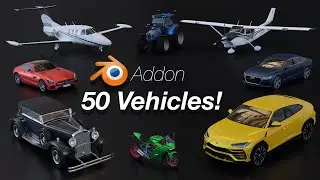 Best Addon for Vehicles in Blender; Transportation: Cars And Vehicles Add-On