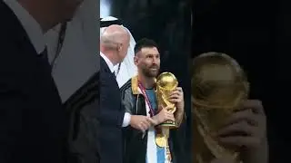 Messi With World cup 😎👀👀👀💖❤️❤️❤️ #messi #Worldcup #final