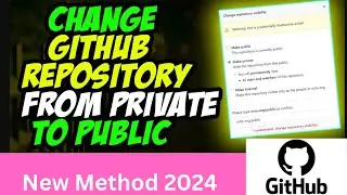 How to change github repository from private to public  in  2024
