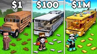 POOR Bus vs MILLIONAIRE Bus in Minecraft!