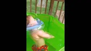 Xander's swimming!