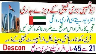 Descon Engineering Limited Jobs in UAE - Descon Company Visa - UAE Visa 2024 - Descon Abu Dhabi Visa