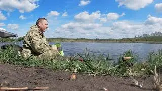 Рыбалка на пруду карпик и карасик 2020