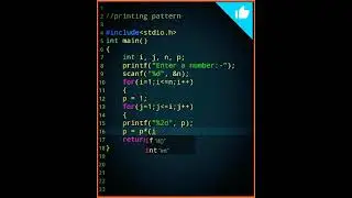 #90🖥📚C Pattern Program🖥 C Language Tutorial👨‍🏫📂📓